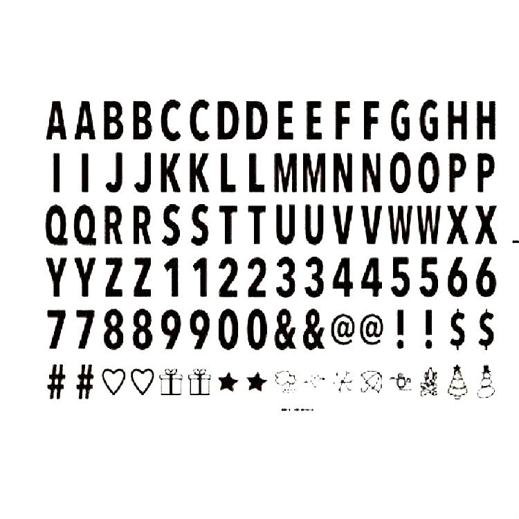 Alphabet Handmade Puzzle Light Box Decoration Night Light Home Decoration with Black and White Card(Black box black strip) by bashfashion