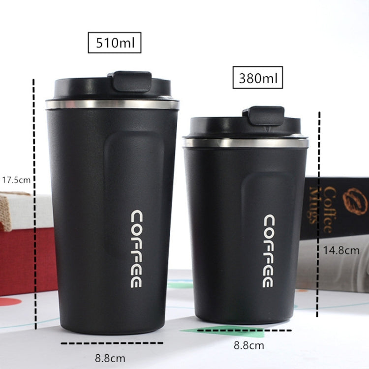 Smart Version Double Stainless steel 304 Coffee Mug Car Thermos Mug Travel Thermo Cup 510ml(Black) by bashfashion