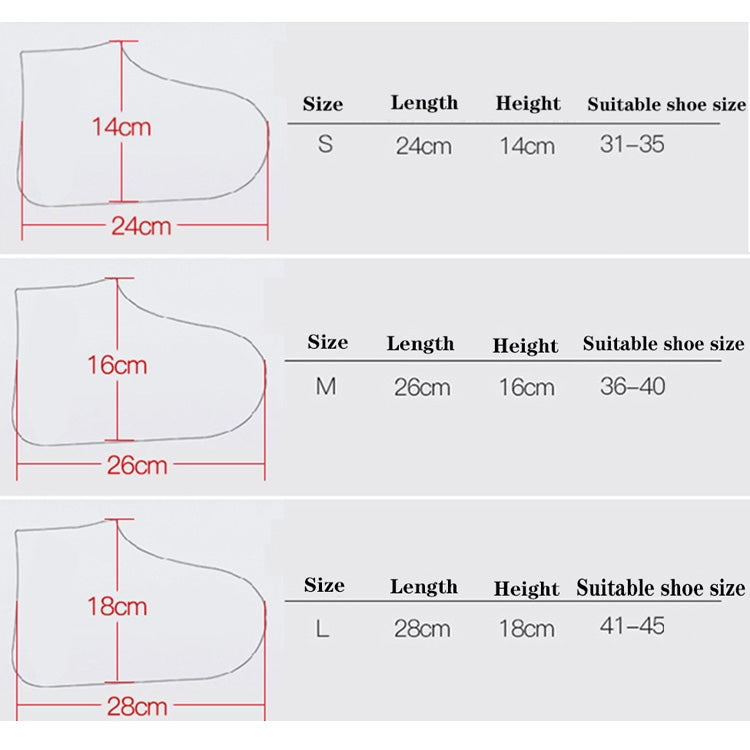 2 Pairs Waterproof Shoe Cover Raincoat Non-slip Reusable Silicone Insole Shoe Slip Rainshoes Cover, Size:L(Black(Short Tube)) by bashfashion