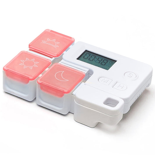 Portable Intelligent Plastic Storage Box Electronic Timing Reminder Medicine Boxes(Bright Red) by bashfashion