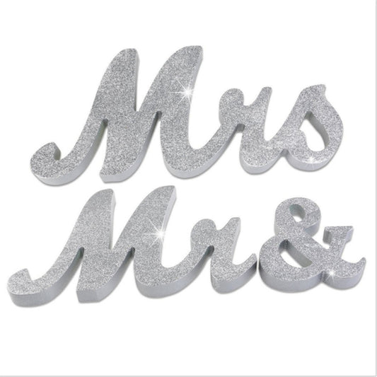 Wooden Mr and Mrs Sign Wedding Decoration(JM00976) by bashfashion