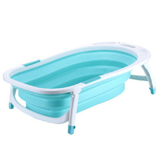 Baby Folding Bathtub Portable Plastic Baby Bath Shower Kids Bathtub(Green) by bashfashion