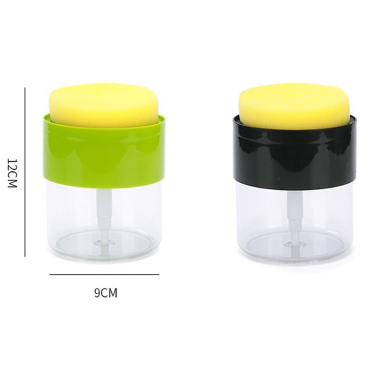 Kitchen Detergent Press Bottle Wipe Combination Dish Brush Soap Liquid Box(Green) by bashfashion