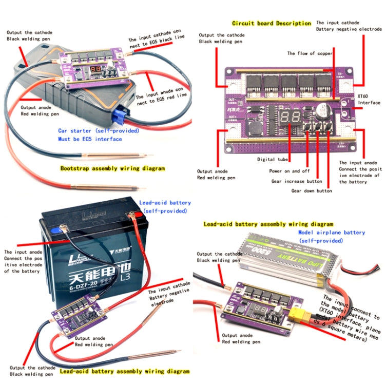 Compatible Version 12V Digital Display DIY Battery Spot Welding Machine Pen Control, Style:6 Square Pen by bashfashion