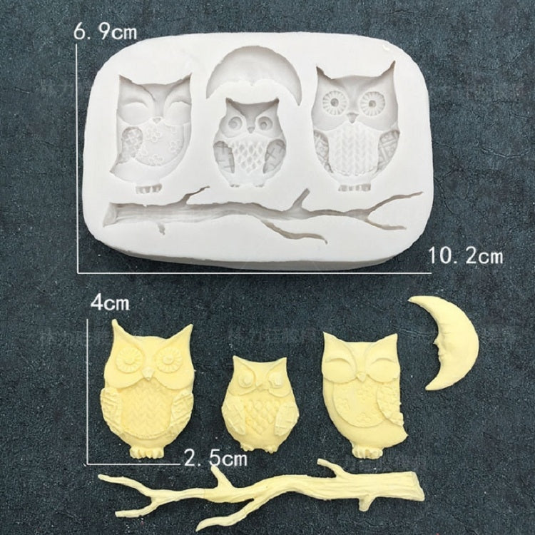 Owl Fondant Mold Cake Decoration Diy Dry Pais Chocolate Silicone Mold by bashfashion