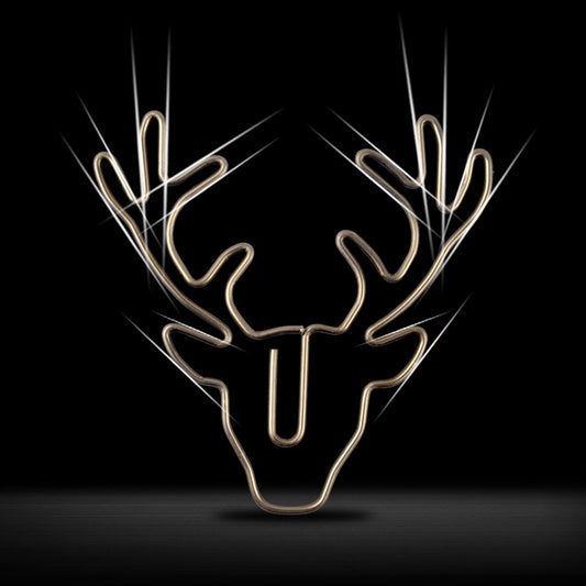 8 PCS/Set Deer Head Paper Clip Shaped Paper Clip Creative Shape Pin Bookmark by bashfashion