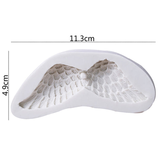 2 PCS Angel Wings 3D Silicone Mold Fondant Cakes Decorate Tools(White) by bashfashion