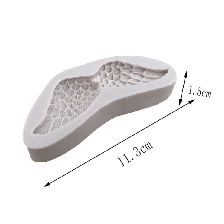 2 PCS Angel Wings 3D Silicone Mold Fondant Cakes Decorate Tools(White) by bashfashion