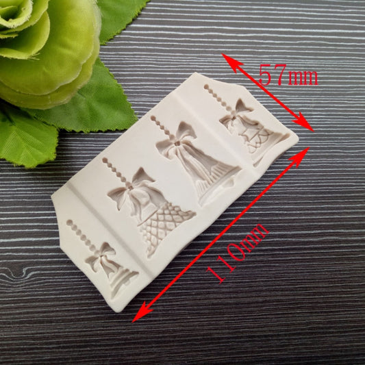 2 PCS Christmas Bells Chocolate Candy Cookie Cake Decorating Tools DIY Baking Fondant Food Grade Silicone Mold(White) by bashfashion