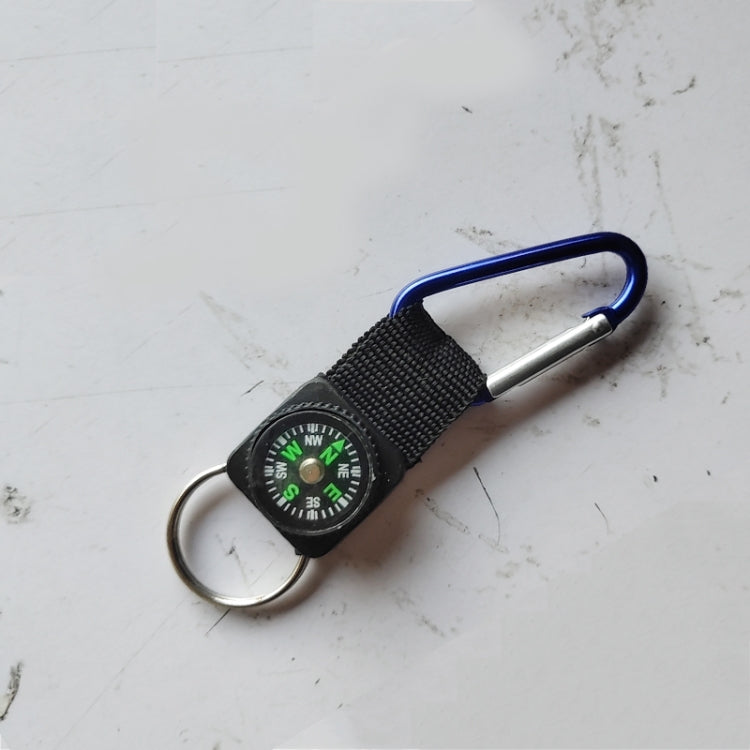 5 PCS Outdoor Aluminum Alloy Mini Practical Carabiner with Compass & Key Ring, Random Color Delivery by bashfashion