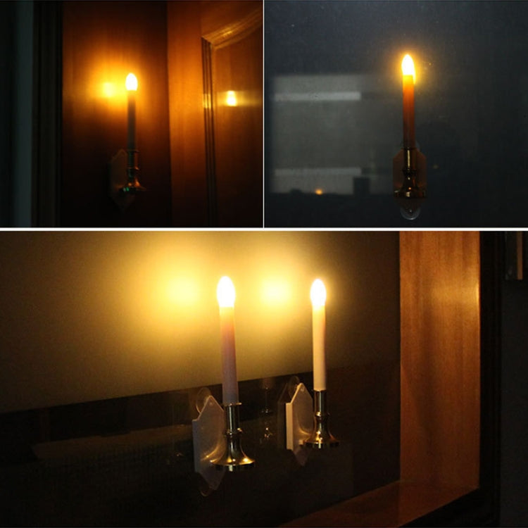 2 PCS Solar Candle Light LED Night Lantern Indoor and Outdoor Decorative Lamp(White) by bashfashion