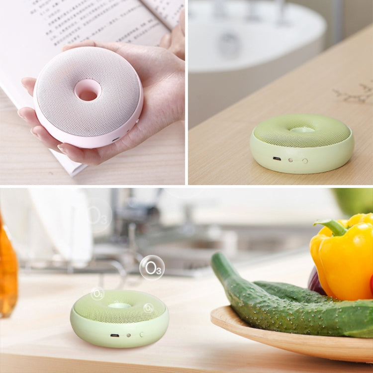 Portable Donut Electric Air Purifier Home Car Anion Ozone Deodorizer(Green) by carzor