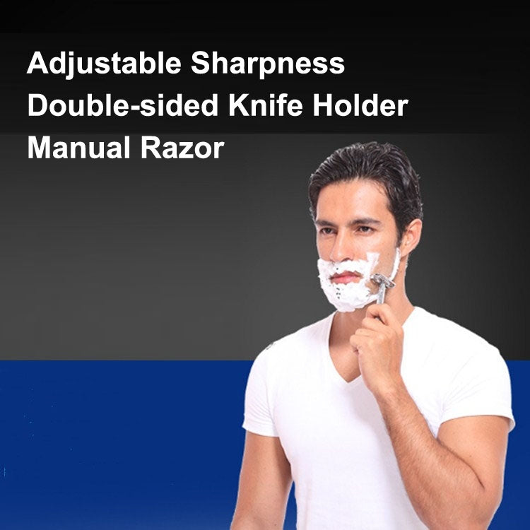 Men Vintage Adjustable Sharpness Double-sided Knife Holder Manual Razor by bashfashion