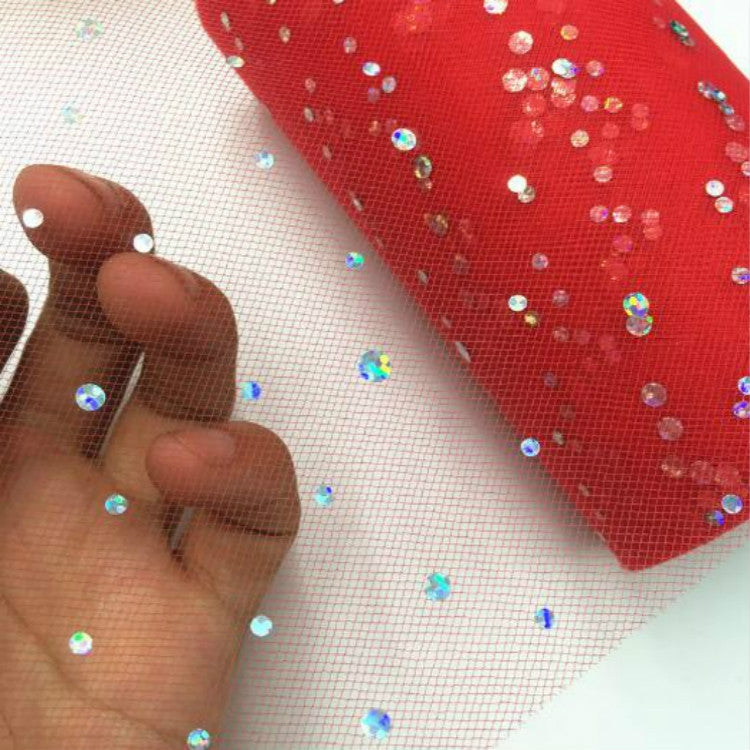 Tulle Roll 25 Yards 13cm Organza Laser Crafts Wedding Decoration Tulle Birthday Party Supplies(Sky Blue) by bashfashion