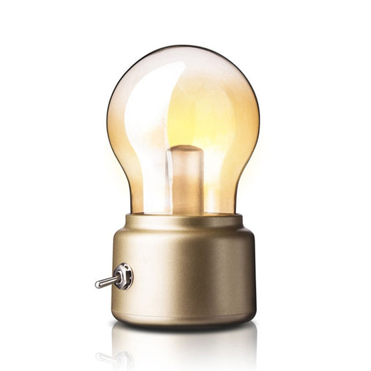 Creative Retro Charging USB Bedside Atmosphere Kitchen Cabinet Night Light(Gold) by bashfashion