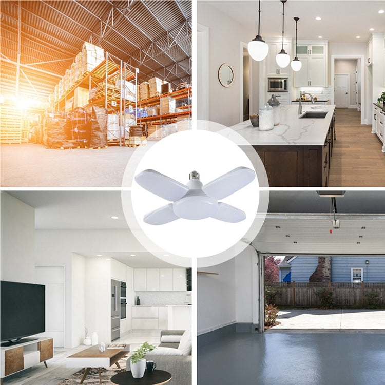 60W 5 Leaves 235 LEDs SMD 2835 Foldable Household Bulb, AC 165-265V(E27 Cold White) by bashfashion