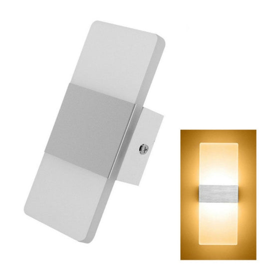 Right Angle White LED Bedroom Bedside Wall Aisle Balcony Wall Lamp, Size:27x10cm(Warm Light) by bashfashion