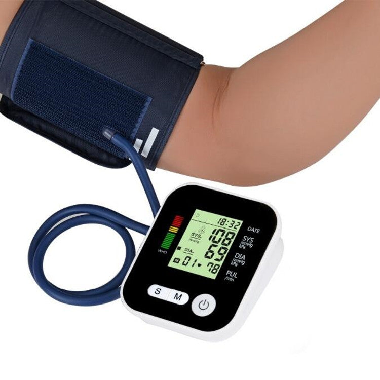 Arm Type Home Electronic Automatic Hypertension Measuring Instrument Sphygmomanometer(Silver) by bashfashion