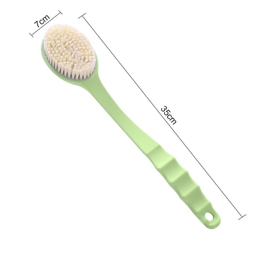 Long Handle Bath Brush Soft Hair Bath Brush with Massage Back Brush(Green) by bashfashion