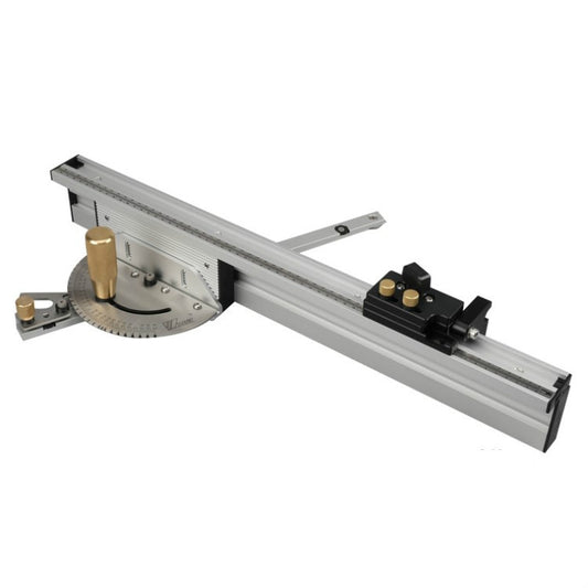 Woodworking Pusher Slide Ruler Woodworking Table Saw Measuring Tool, Style:Copper Handle + 450mm + Limit by bashfashion