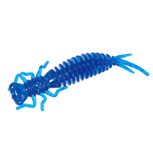15 PCS 8-color Larvae Silicone Soft Bait Lure Bait, Size:75MM(Blue) by bashfashion