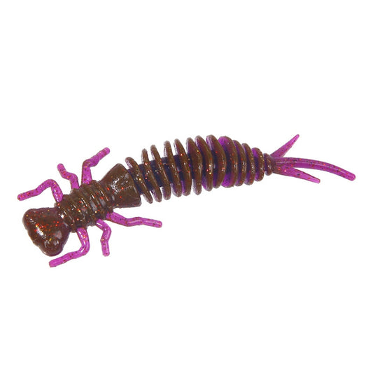 15 PCS 8-color Larvae Silicone Soft Bait Lure Bait, Size:75MM(Purple) by bashfashion