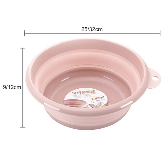 Folding Washbasin Outdoor Travel Portable Washtub, Size:9x25cm(Pink) by bashfashion