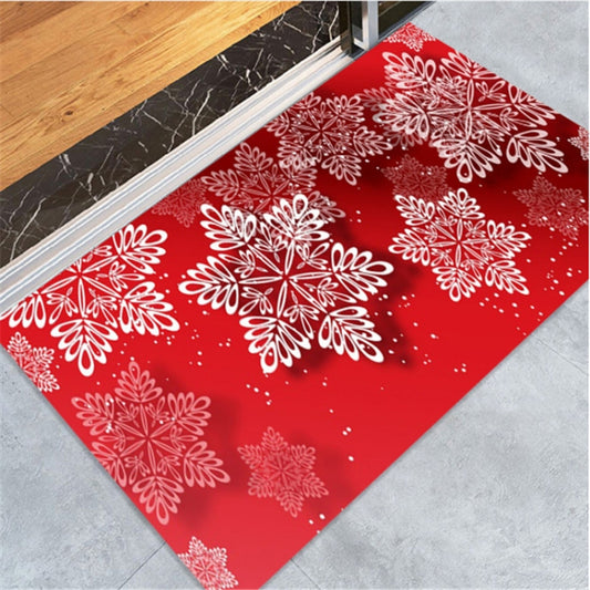 Christmas Pattern Household Non-slip Floor Mats for Home Decoration, Size:40x120cm(Snowflake) by bashfashion