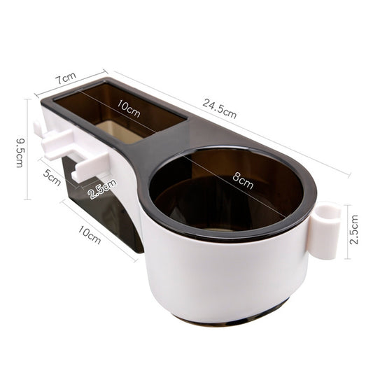 Hairdryer Hanger Free Punch Wall Mounted Bathroom Multi-function Toilet Storage Rack(Elegant Black) by bashfashion