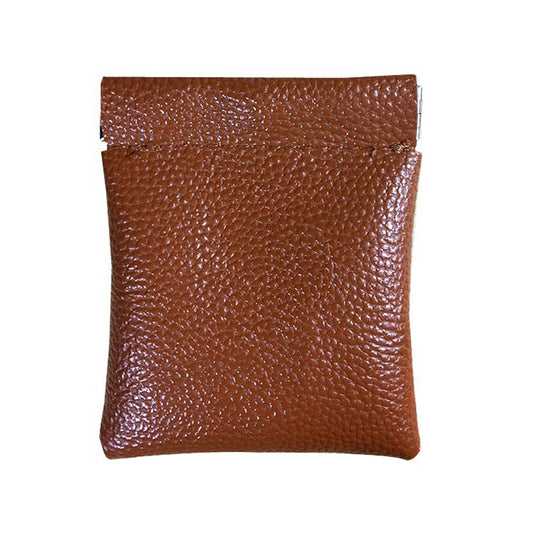 Fashion Solid Color PU Leather Coin Purse Women Men Small Mini Short Wallet Money Bags(Brown) by bashfashion