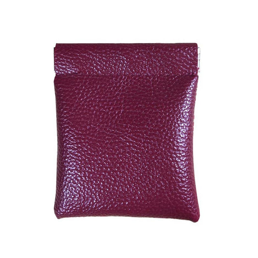 Fashion Solid Color PU Leather Coin Purse Women Men Small Mini Short Wallet Money Bags(Red) by bashfashion