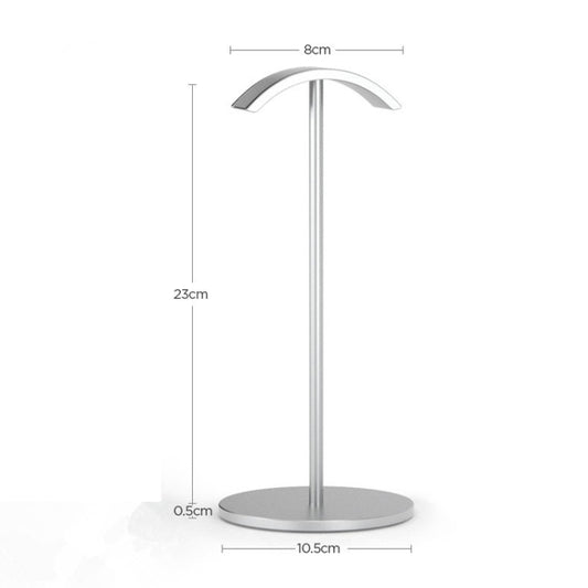 Aluminum Alloy Headset Bracket Weaving Headset Metal Display Stand(Silver)