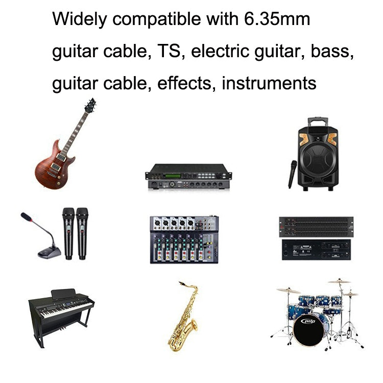 3m 1 Straight Head +1 Elbow Head 6.35mm Guitar Cable Oxygen-Free Copper Core TS Large Two-core Cable by bashfashion