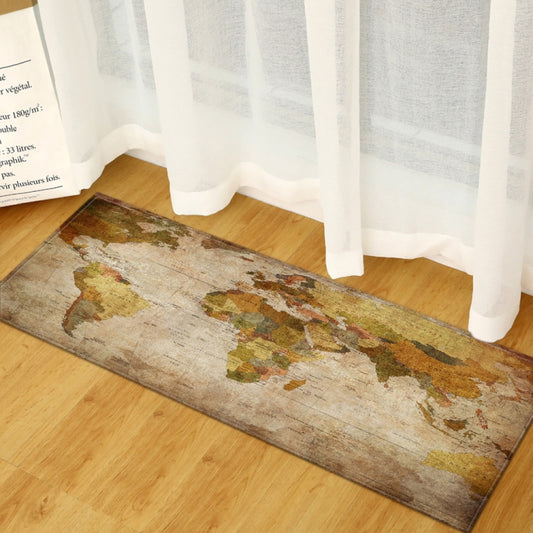 World Map Carpets Rug Bedroom Kids Baby Play Crawling Mat Memory Foam Area Rugs Carpet, Size:40x120cm(Color Block) by bashfashion