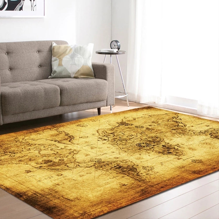 World Map Carpets Rug Bedroom Kids Baby Play Crawling Mat Memory Foam Area Rugs Carpet, Size:60x90cm(Brown) by bashfashion