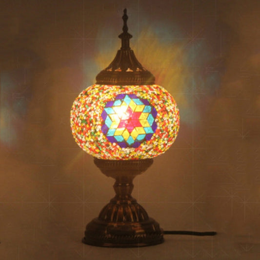 Bedroom Study Romantic Style Mosaic Decorative Table Lamp, Plug Type:UK Plug(FX-1501) by bashfashion