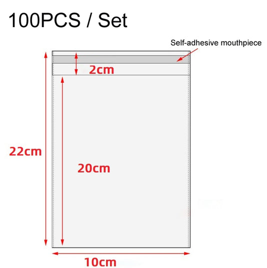 2 Sets CPE Matte Self -Sealed Bag Data Cable Phone Case Packaging Bag, Size:10x22cm by bashfashion