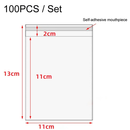 2 Sets CPE Matte Self -Sealed Bag Data Cable Phone Case Packaging Bag, Size:11x13cm by bashfashion