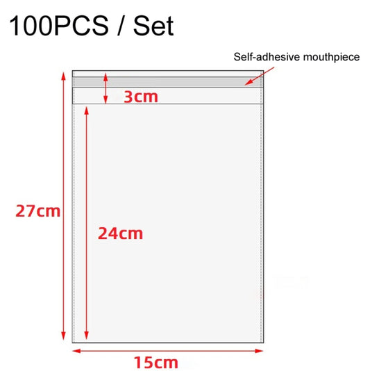 2 Sets CPE Matte Self -Sealed Bag Data Cable Phone Case Packaging Bag, Size:15x27cm by bashfashion