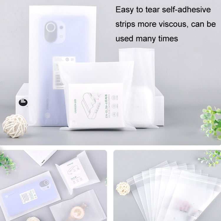 2 Sets CPE Matte Self -Sealed Bag Data Cable Phone Case Packaging Bag, Size:15x27cm by bashfashion