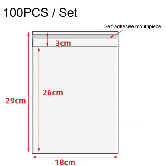 2 Sets CPE Matte Self -Sealed Bag Data Cable Phone Case Packaging Bag, Size:18x29cm by bashfashion