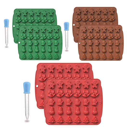 Christmas Supplies Drop Glue Mold Cake Barbecue Baking Tool(Red) by bashfashion