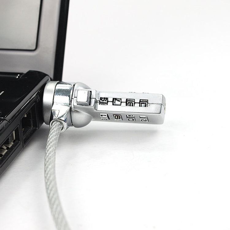 Four Digit Computer Lock Notebook Universal Anti-theft Password Lock, Size:Diameter 3.5 mm Length 1.2 m by bashfashion