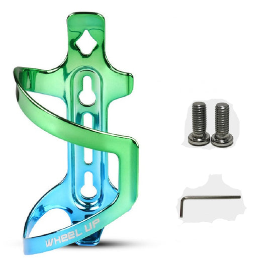 WHEEL UP Colorful Bicycle Bottle Cage Two-Color Aluminum Alloy Bottle Cage Riding Equipment(Blue green) by WHEEL UP