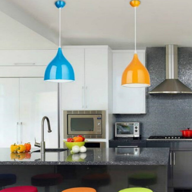 Creative Personality Internet Cafe Hotel Bar Hotel Restaurant Chandelier, Power Source:without Light Source(17cm Blue) by bashfashion