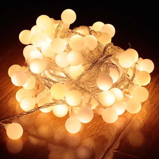 LED Waterproof Ball Light String Festival Indoor and Outdoor Decoration, Color:White 20 LEDs -Battery Power by bashfashion