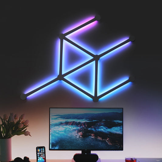 JSK-P22 Smart RGB Mosaic Light Rhythm Light Support Amazon Alexa / Google Assistant /DuerOS US Plug(White) by bashfashion