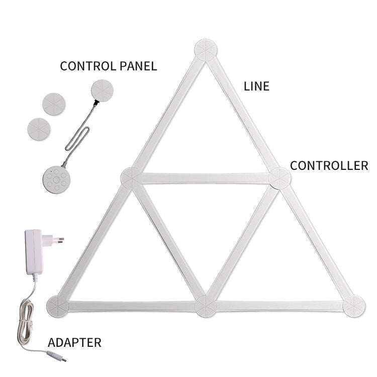 JSK-P22 Smart RGB Mosaic Light Rhythm Light Support Amazon Alexa / Google Assistant /DuerOS UK Plug(White) by bashfashion