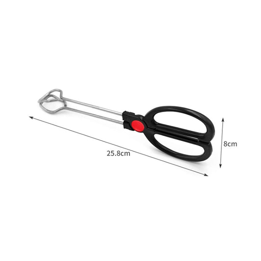 Stainless Steel Plastic Handle Barbecue Tongs Food Clip Barbecue Tools, Model number:9 Inch by bashfashion