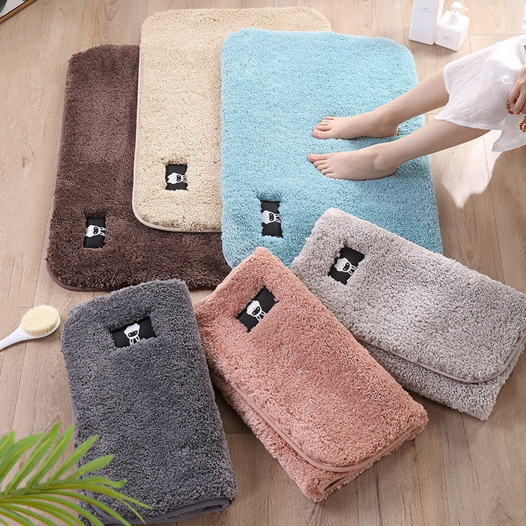 Bathroom Toilet Absorbent Bath Mat Carpet Bedroom Non-slip Foot Pad, Size:60x90cm(Creamy-white) by bashfashion